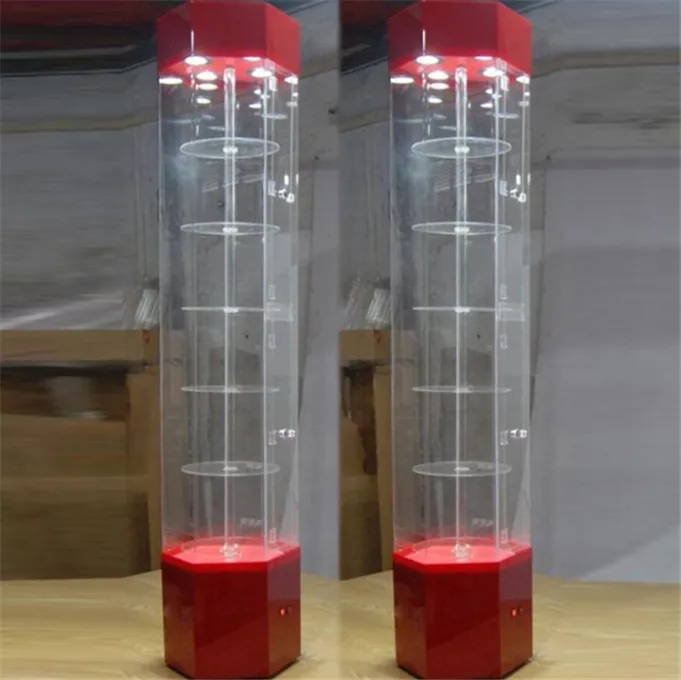 Hexagon Style Custom Size Toy Display Stand/ Wall Mount Acrylic Display Rack/ Model Car Display Cabinets