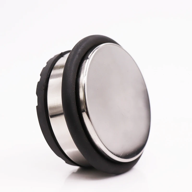 Heavy Duty Metal Floor Door Stopper Decorative Round Door Stopper with Rubber Buffer Ring Stainless Steel Door Stop