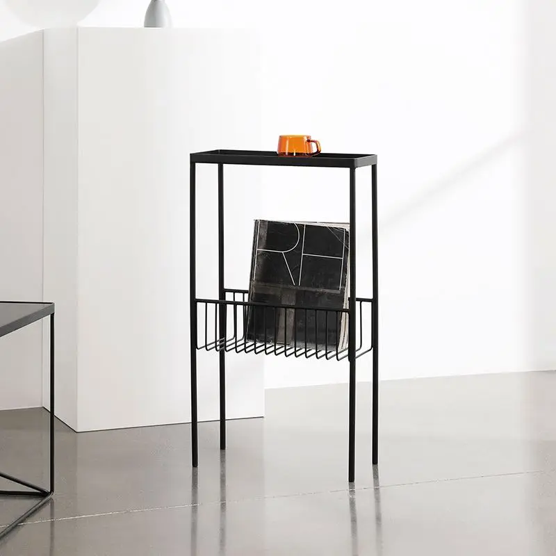 Nordic sitting room contracted mobile balcony bedroom buys content frame fancy glass sofs side table in silver lamp