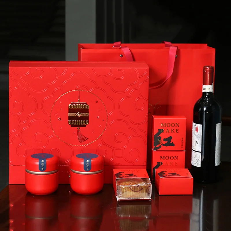 Star Packaging  Food Grade Paper Box Mooncake Wine Bottle Tea Bag Packaging Box Packaging Gift Box