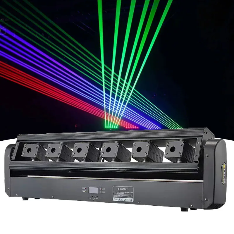 New Arrival China Wholesale Price 6 Eyes RGB Laser Effect DMX Moving Head Light DJ Light Laser Lights For Night Club