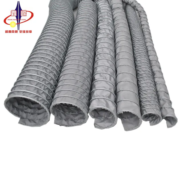 Silicone cloth fire resistant high temperature exhaust pipe flexible air duct