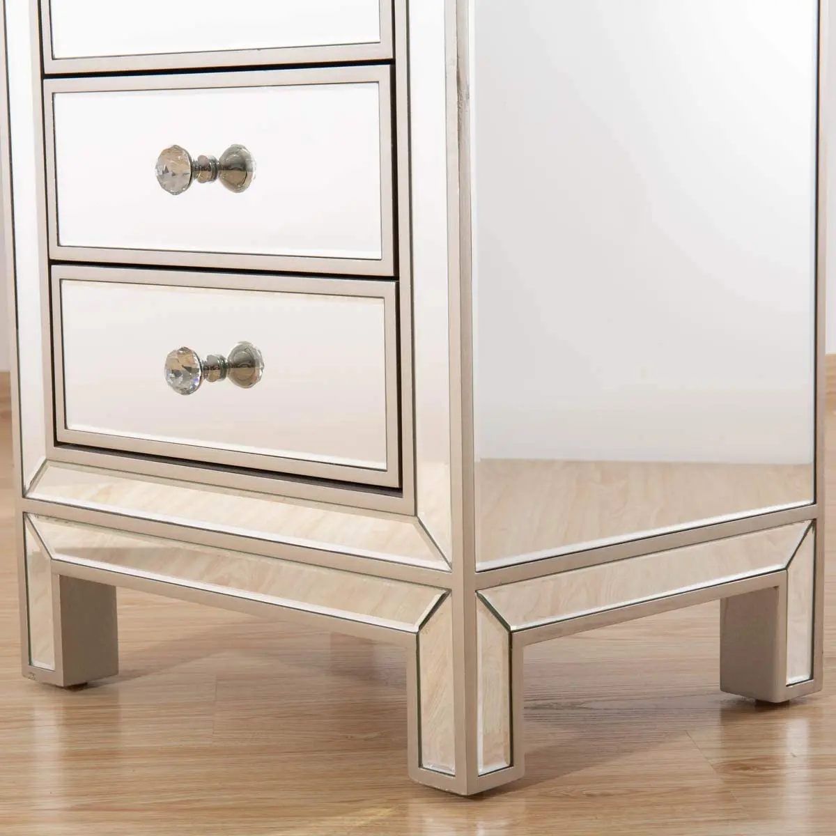 Sparkly Mirrored Console Table Luxury Living Room Mirror Furniture TV Bench Night Stand
