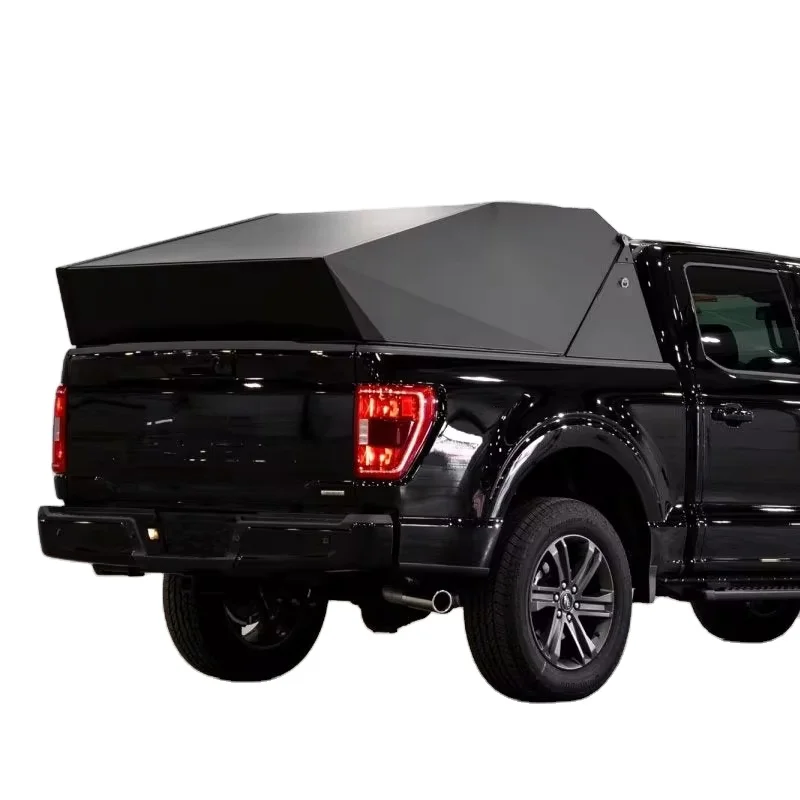 Heavy-Duty Aluminum Pick-up Bed Cover Secure Storage Solution for Adventure Gear and Off-Road Use with Locking Function