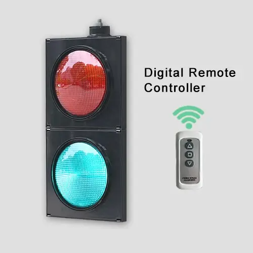Remote Control 200mm Red Green Traffic Signal Light Traffic Light System For Shops