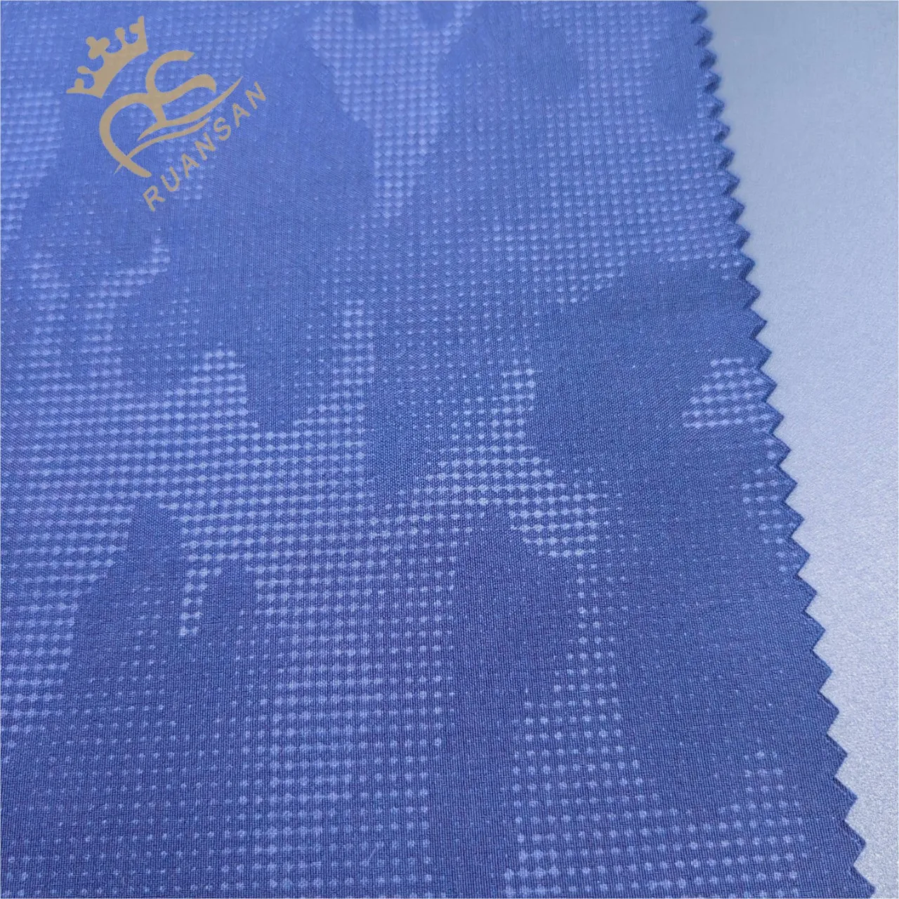 Shaoxing Ruansan Woven Fabric 100D 4 Way Stretch emboss Hotsale Plain Pattern Single NS Fabric