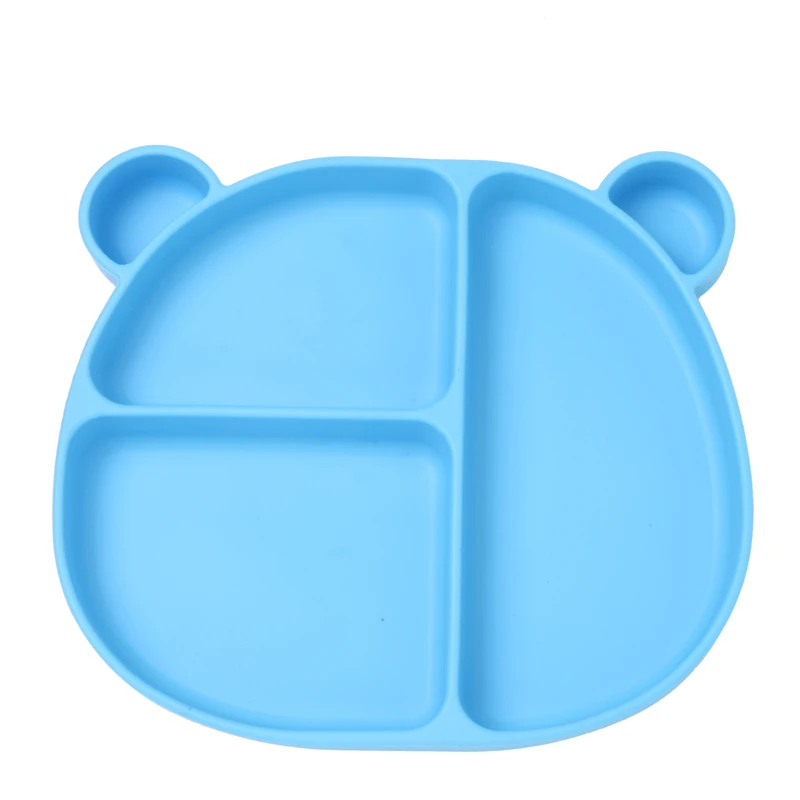 Bpa Free Baby Silicone Placemat Feeding Set Children Divided Table Plate Dinner Suction Plates Set for Baby