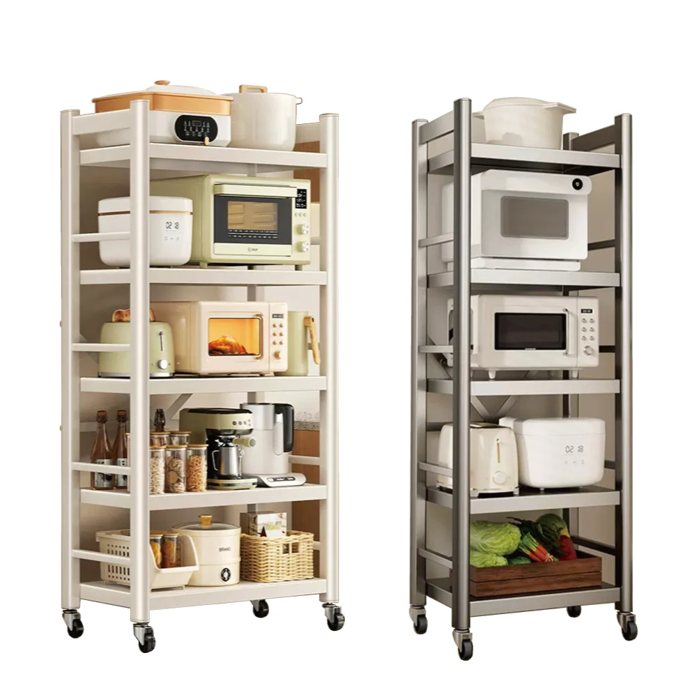 High Quality Strong Load Bearing Removable Kitchen Stackable Shelf Storage Cabinet