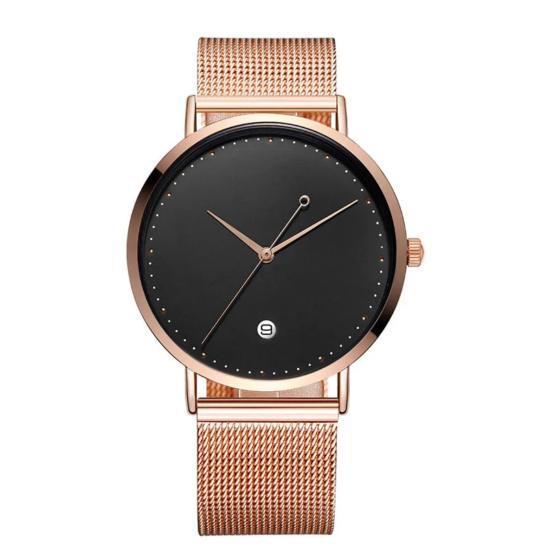 Original Brand Women Men Mesh Band Minimal Wrist Watches Hot Selling Custom Dial OEM Quartz Analog Bracelet Watches LOW  MOQ