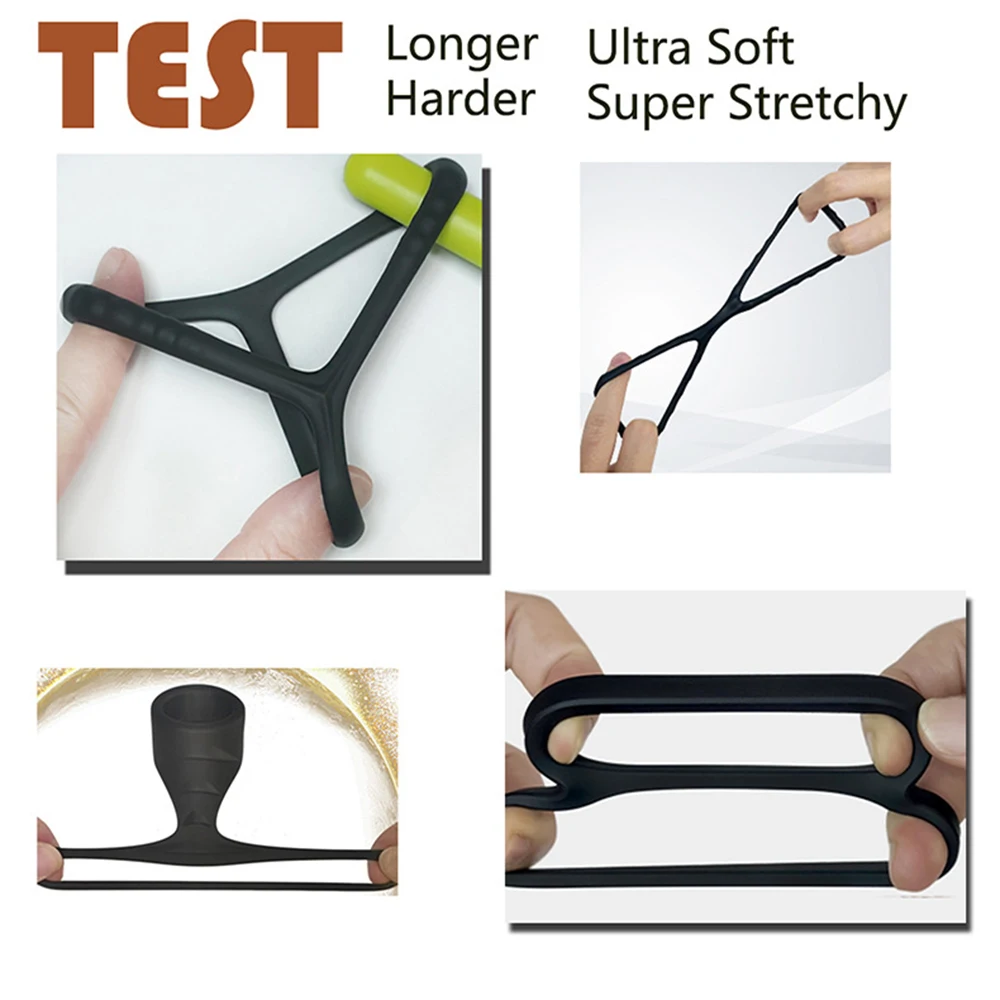 Newest Penis Ring Reusable Silicone Semen Cock Ring Penis Enlargement Delayed Ejaculation Sex Toys For Men Dick Enlarger Rings
