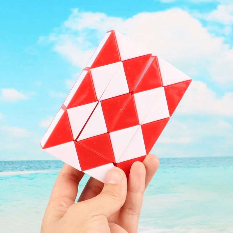 Wholesale Fidget Big Size 24 Links 42cm Plastic Magic Folding Cube Snake Puzzle Ruler Toy