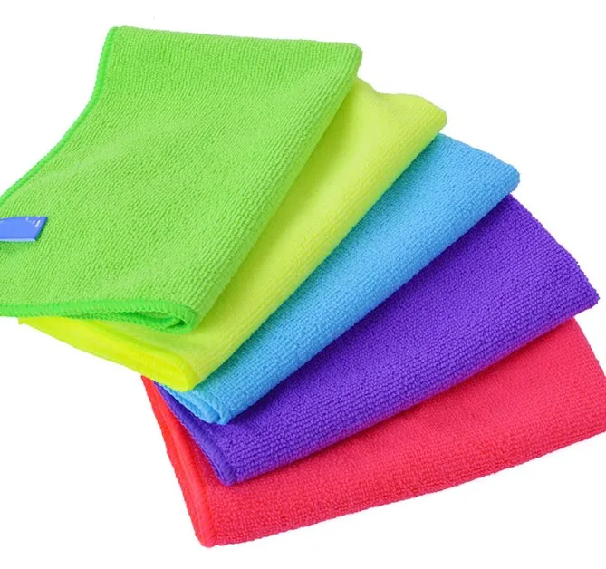 Microfiber Coral Fleece Cleaning Towels 16*16' Wholesale Double Layers Plush Leather Furniture Stocked