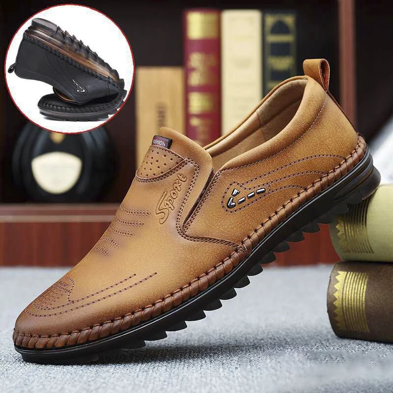 Chaussures Hommes Non-Slip Genuine Leather Shoes for Men New Cowhide Driving Shoes