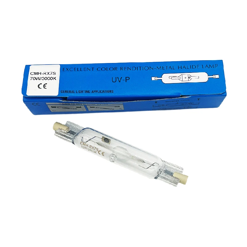 Imported raw materials have a long life R7S 70W 118MM 3000K yellow light long life 15000H ceramic metal halide lamp