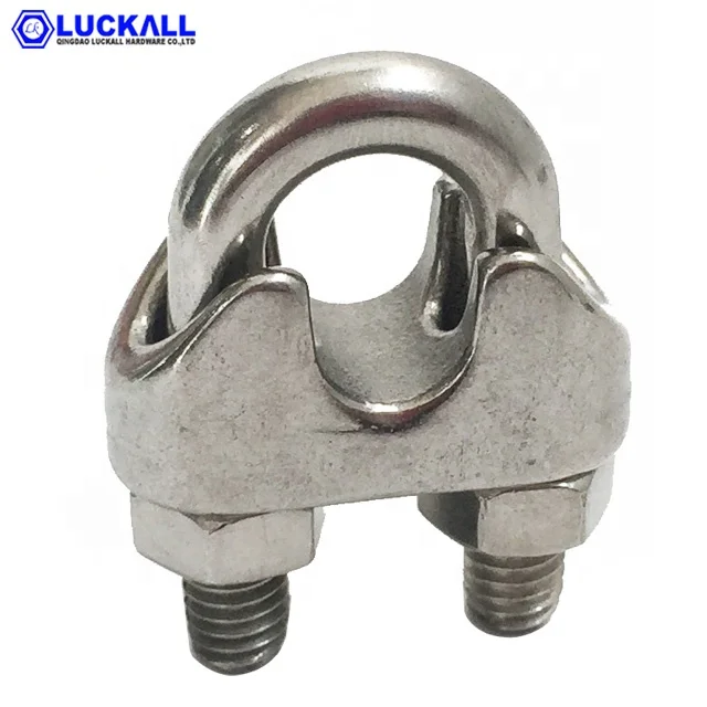 Stainless Steel 316 Malleabe Casted Wire Rope Clip Din741 Hardware Fitting U Clamp Wholesale With Material Certificate 8MM