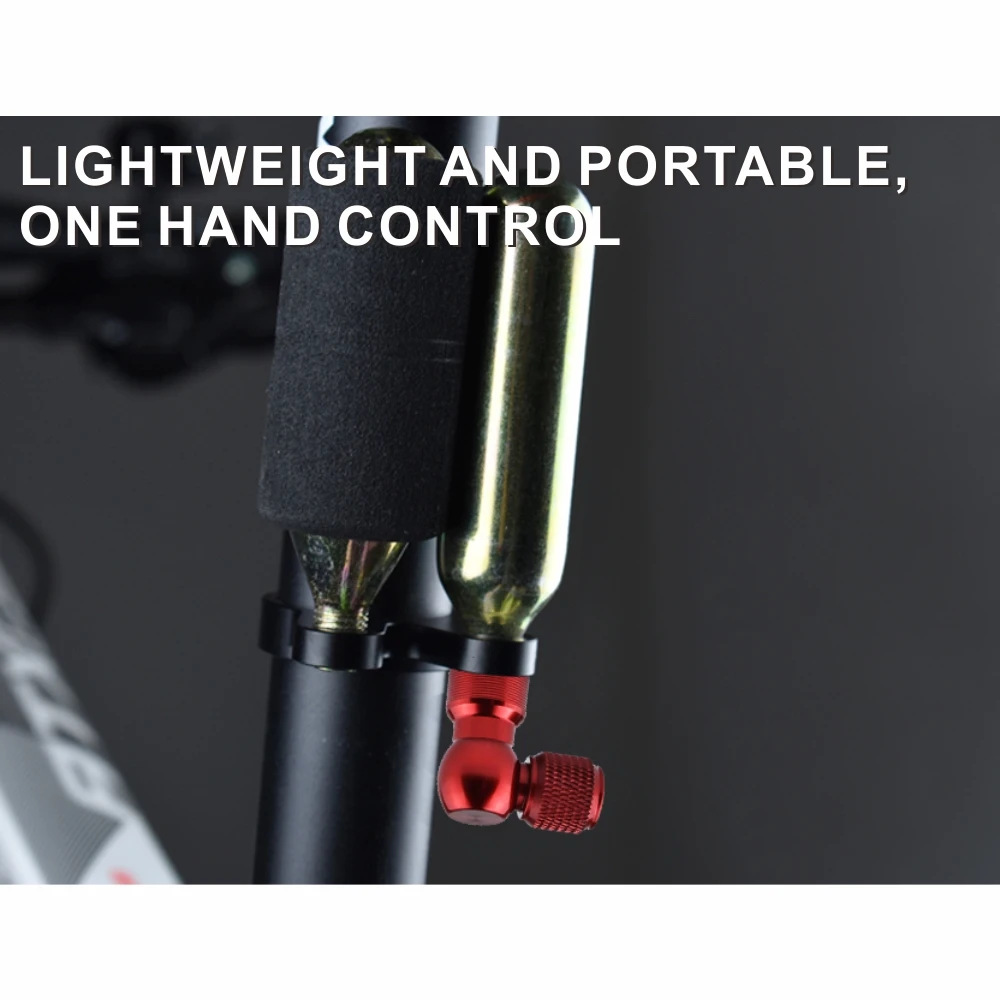 Bike Tire Inflation Schrader and Presta Compatible CO2 Cartridge Inflator