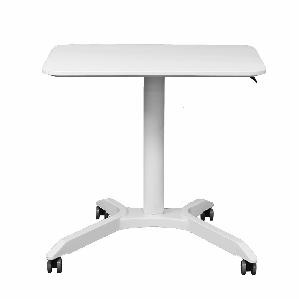 white artistic mobile height adjustable standing desk