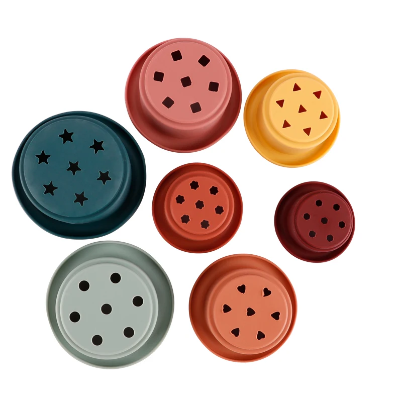 Hot Sale Best Selling Silicone Stacking Toys Silicone Educational Block Baby Toys BPA Free Food Grade Silicone Toys