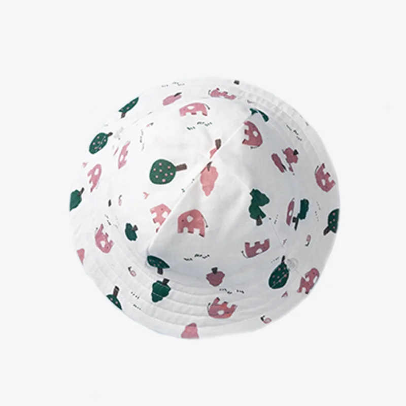 Удобная хлопковая трикотажная детская Панама со съемным ремешком и принтом от солнца