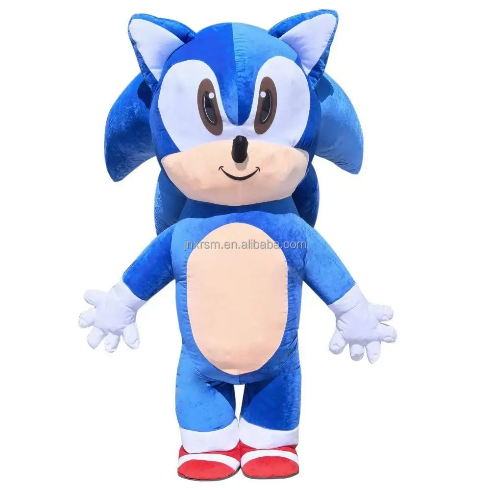 Factory Custom Advertising Movie Cartoon Cosplay blue mouse Mascot Plush Animal Costumes Adult Sonic Hedgehog Mascot Costume