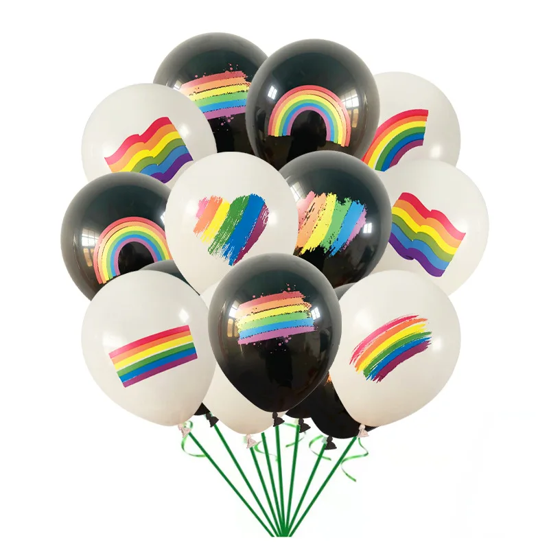 Custom shape design rainbow friendly party decoration aluminum mylar foil balloon for LGBT gay
