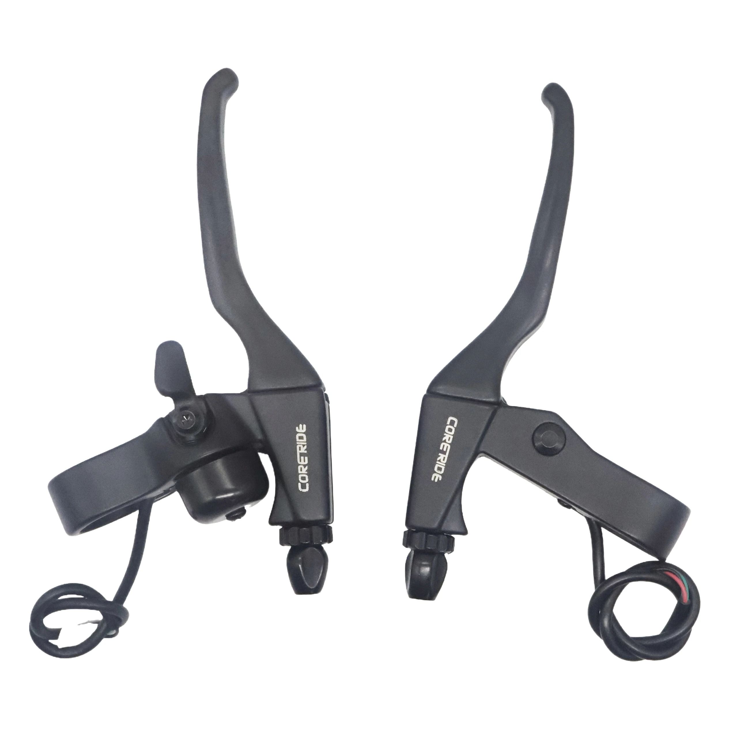 Factory supply left and right brake lever (pair) With bell 3-finger handle grip for electric scooter electric bicycle brake pads