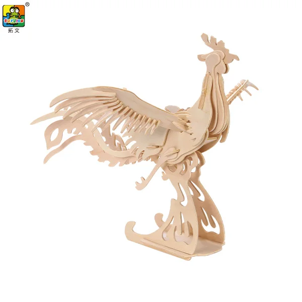 Chinese Traditional Lucky Crafts DIY puzzle toys Dragon Phoenix Symbols Educational Toy Pre-School Teaching material