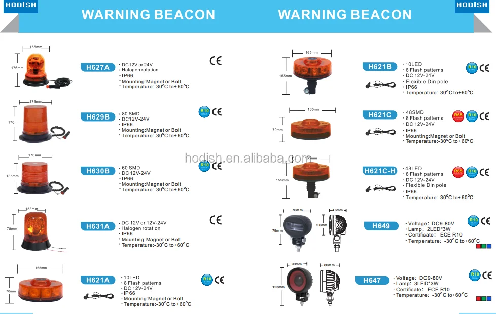 DGT V16 Emergency safety light Spain warning beacon Amber Safety Warning Light Battery