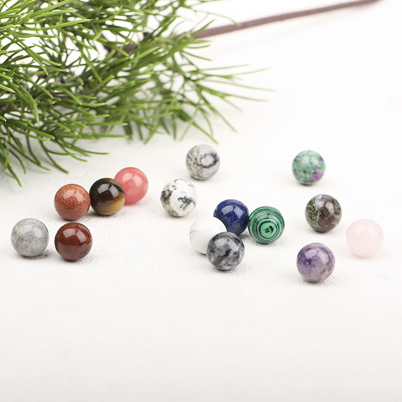 Wholesale bulk natural 1.6cm crystal gemstone ball Worry Stone Ball Rock Crystal polished Mineral Rock Easter decoration