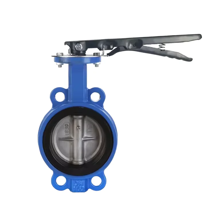 4 Inch Manual Wafer Butterfly Valve with PTFE Seal PN16 PN10 Di Iron D71F DN100 for Electric Water Treatment Plant OEM Gas Media