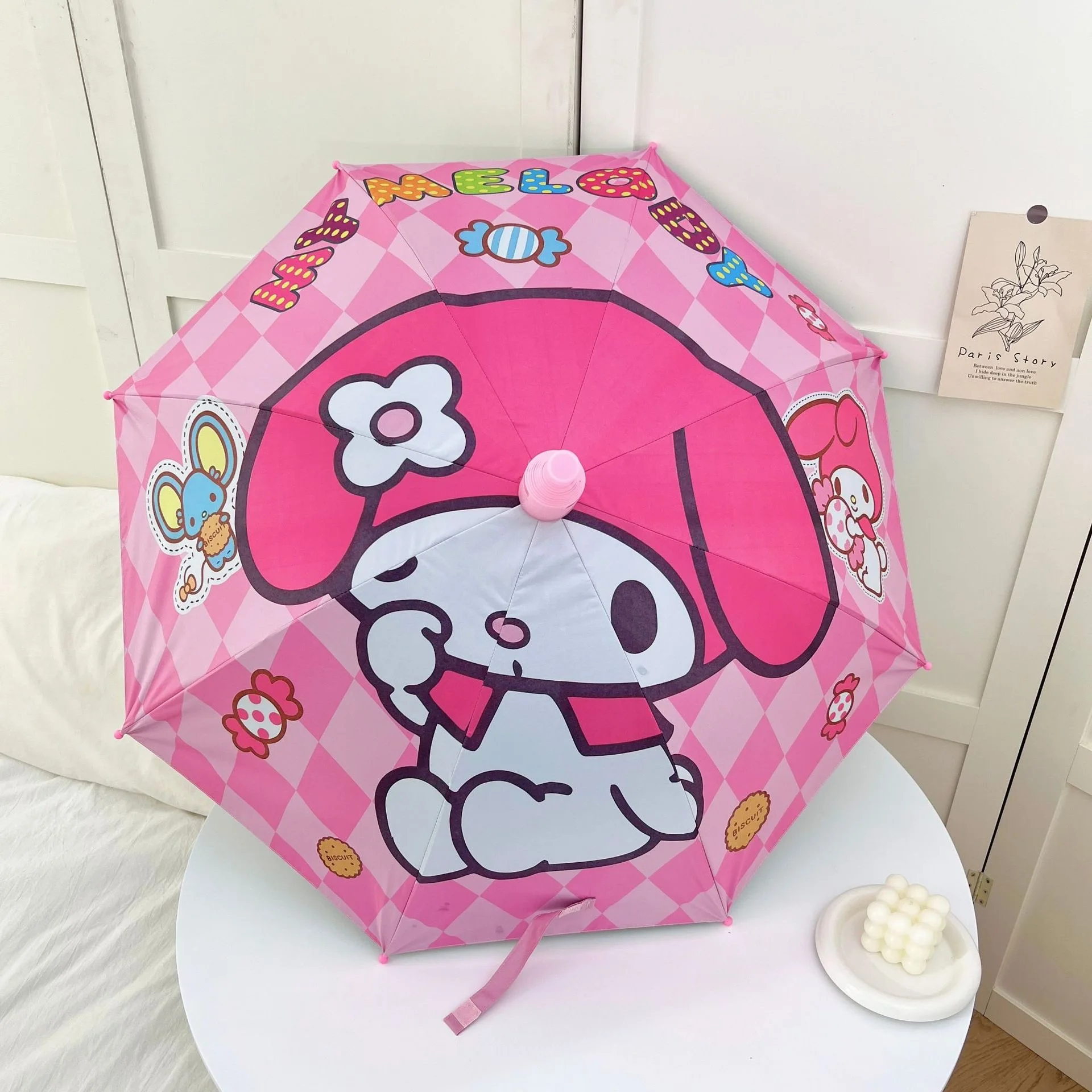 Botu New Arrivals Kids Umbrella Foldable Popular Cartoon Character Kt Melody Folding Sun Rain Dual Purpose Sunscreen Umbrella