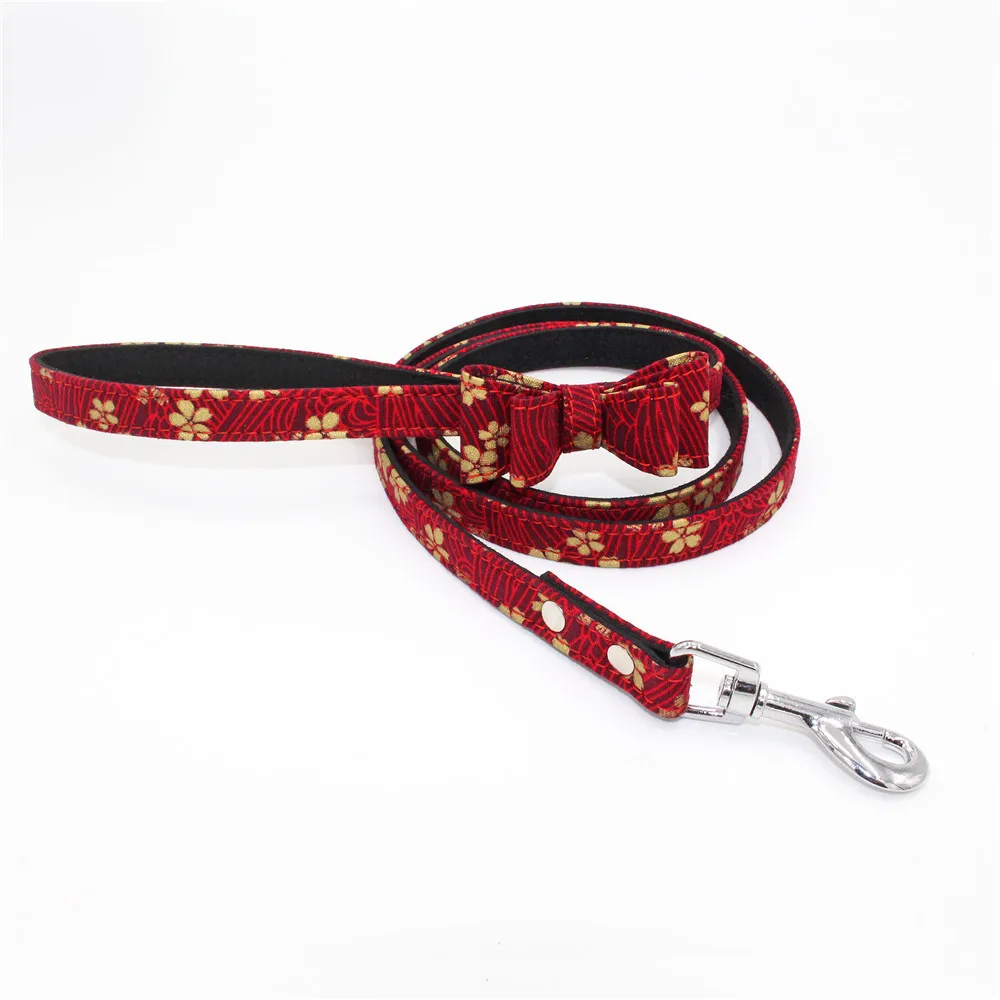 Christmas Bow Dog Collar Christmas Snowflake Buckle Collar Pet Supplies Explosions Dog Chain