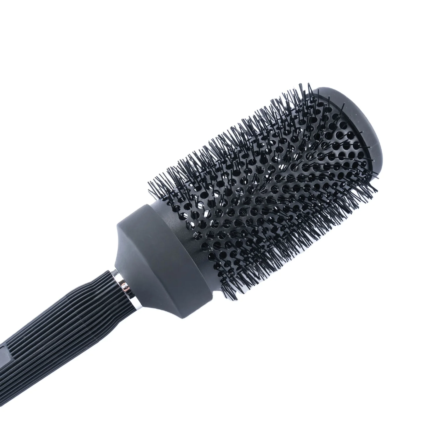 Natural Boar Bristle Round Hair Rolling Brush Wooden Handle Hair Comb For Drying Styling Curling