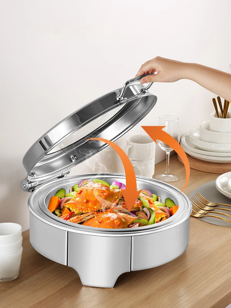 New Wholesale Chaffing Dish Round Buffet Food Warmer Stainless Steel Chafing Dishes For Sale