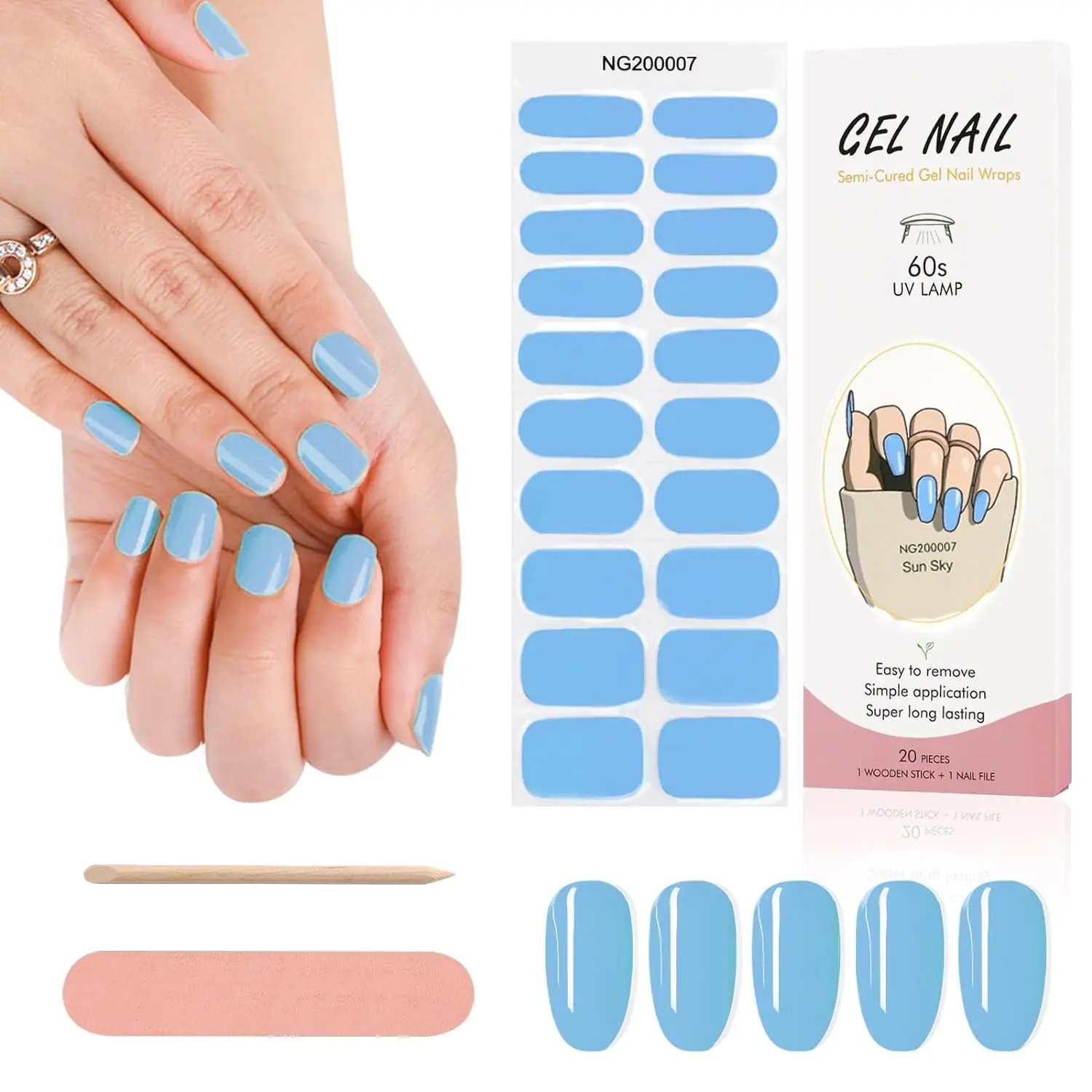 gel nail sticker with uv stickers semi cured nails halloween gel nail stickers