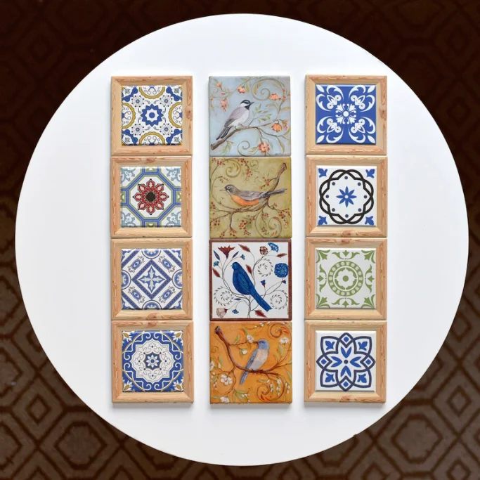 Factory Customized Wood and Acrylic Coasters Placemats with Cork Bottom for Cup