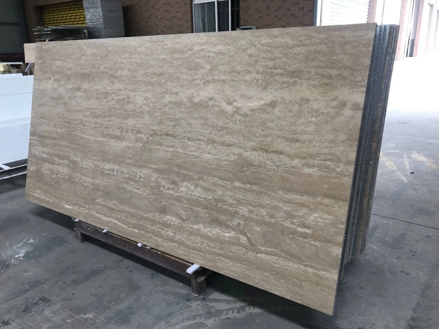 Aluminum Honeycomb Stone Beige Export Travertine Composite Panels For Walling