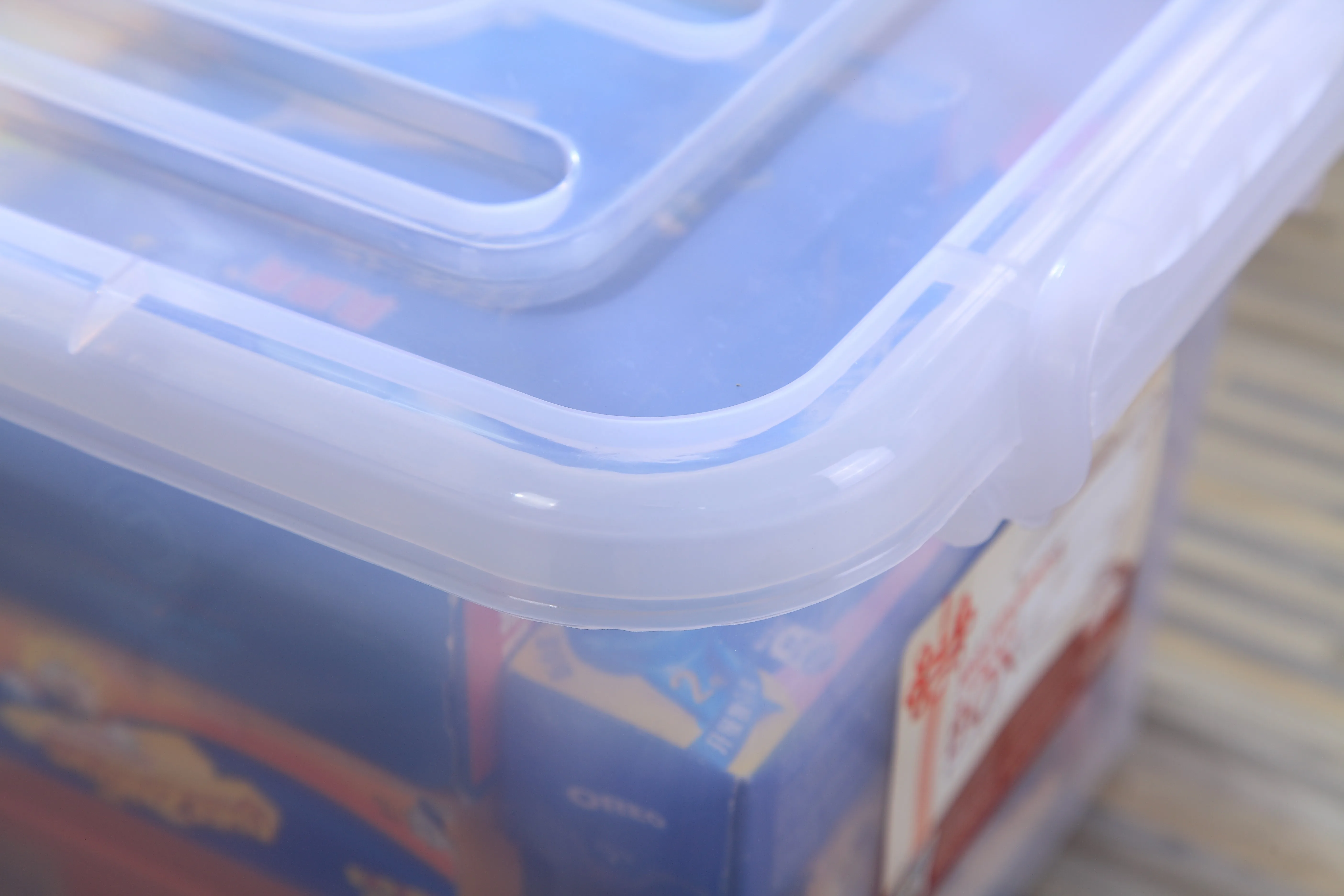 2024 Clear Storage Box Book Toy Multipurpose Household Decorative Stackable Organizer Container Plastic Storage Boxes & Bins