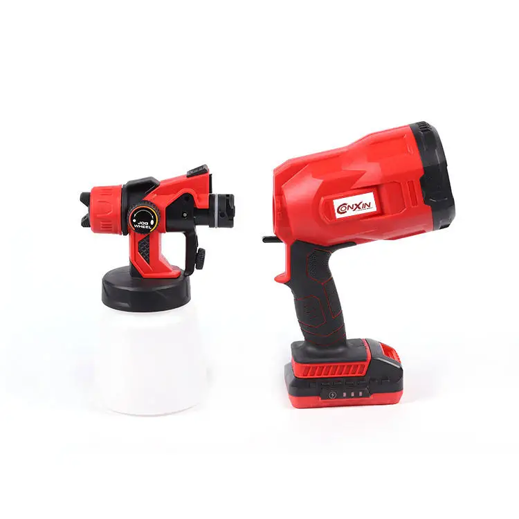 High Quality 18v Wireless Rechargeable Automatic Electric High Pressure Airless Painting Spray Gun