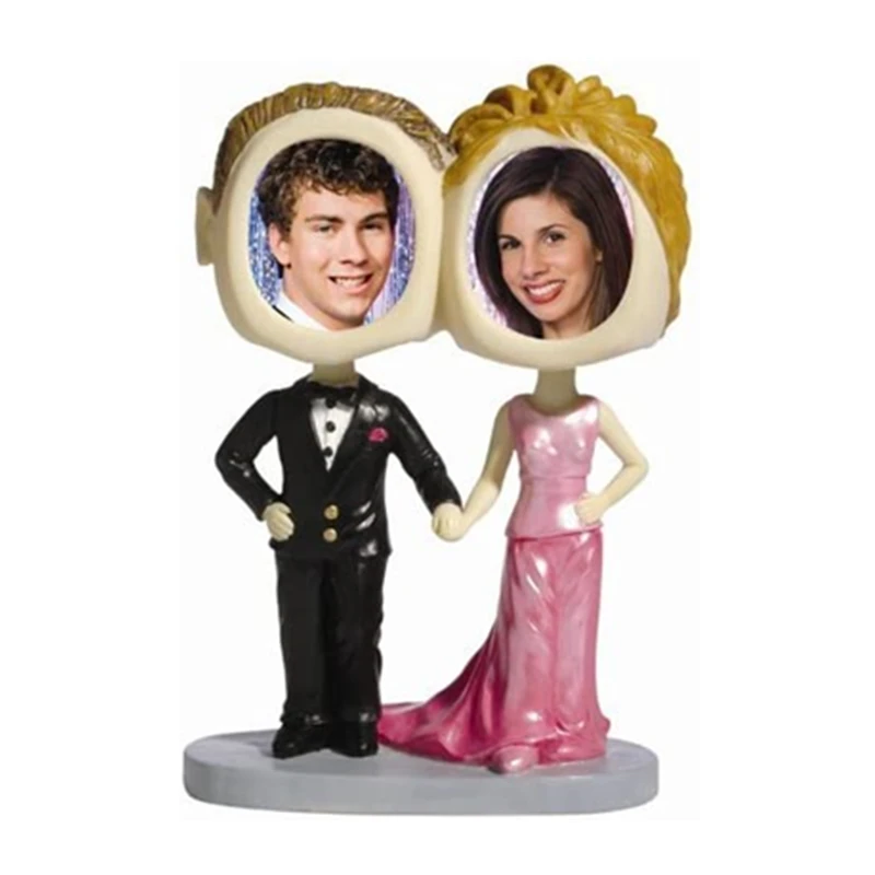 CUSTOM wedding photo bobblehead with picture frame bobble head bobble head figurines