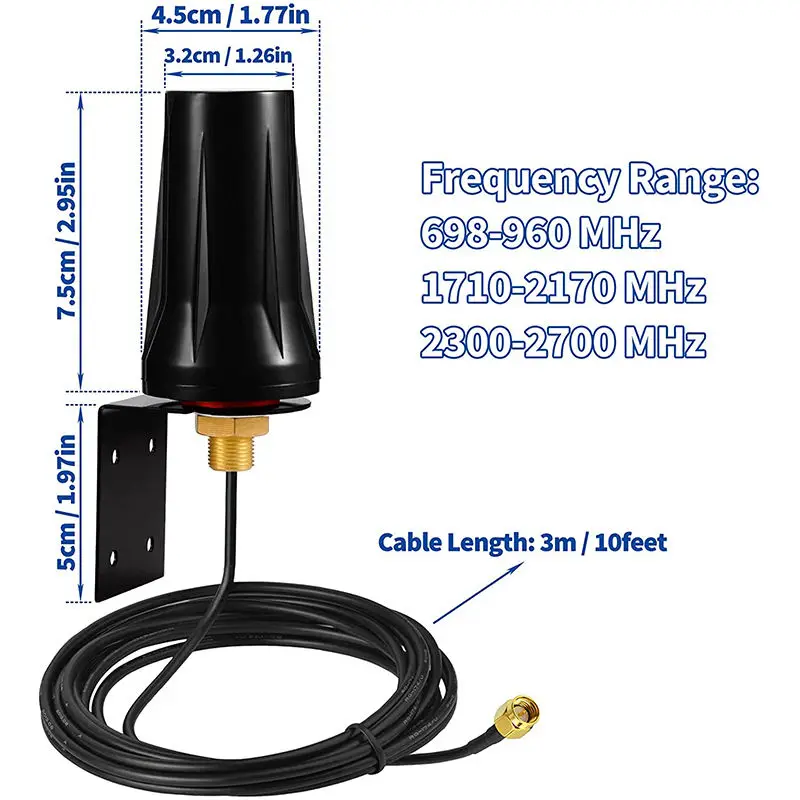 Factory Made Intelligent Terminal 5G SMA Male 5dbi Lte Wall Mount 4G Outdoor Antenna