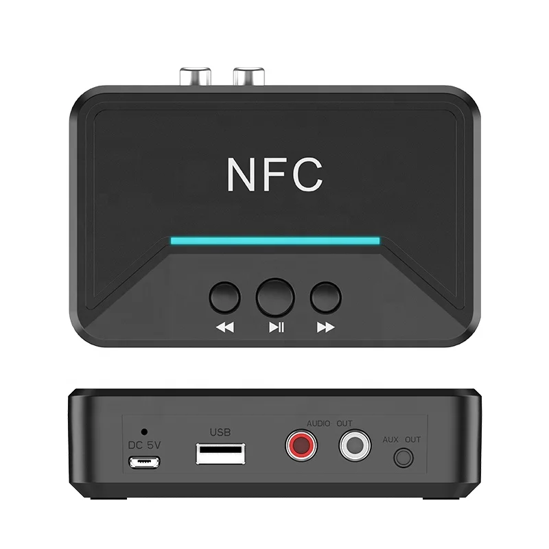 
 Приемник BT200 BT 5,0 Smart NFC RCA AUX 3,5 мм беспроводной адаптер Suppotr USB Play для автомобиля, дома, динамика, наушников  