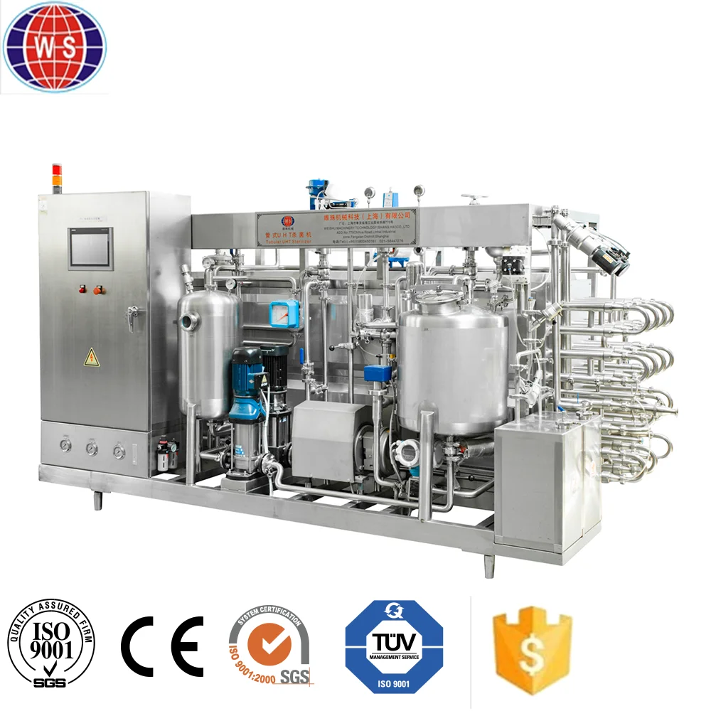Soy Milk Uht Pipe Pasteurizer Uht Sterilizer Soy Milk Uht Tube Sterilizer