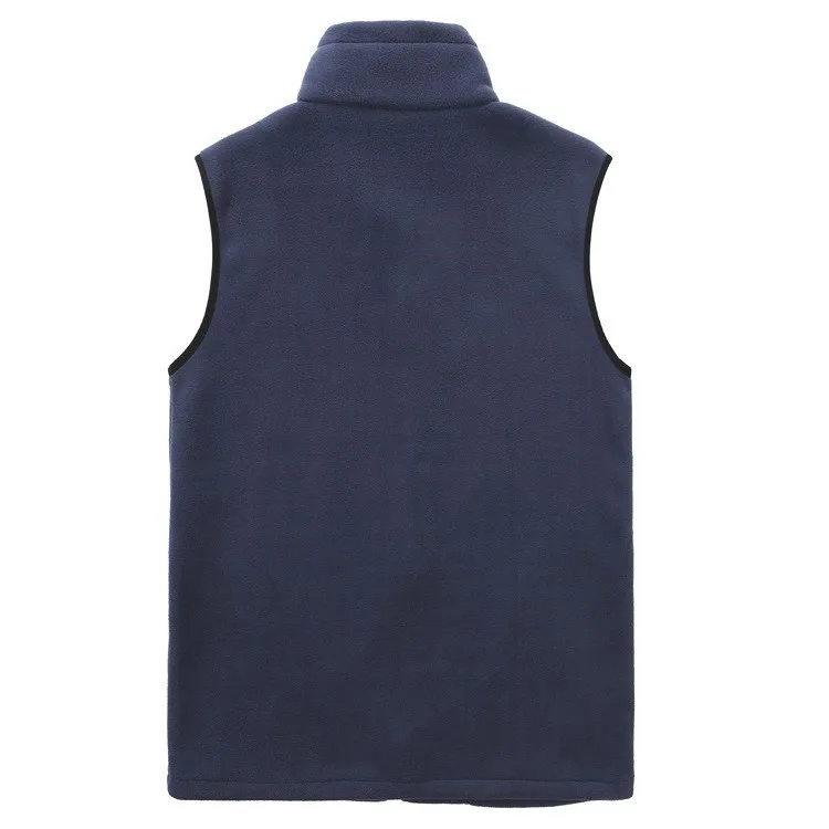 mens fishing vest 100% polyester sleeveless knitted fleece vest