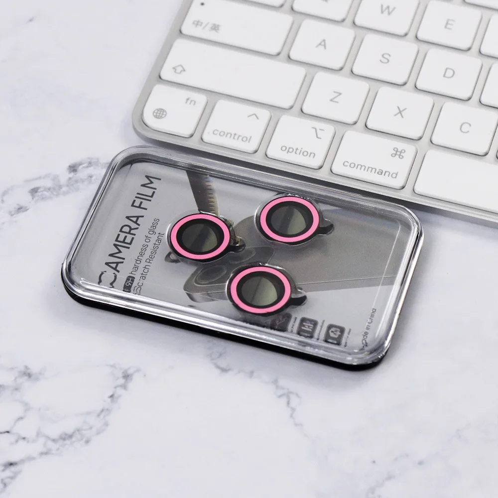 Anti Scratch Luminous iPhone camera lens neon screen protector film for iphone 14 13 pro max tempered glass protector de camara