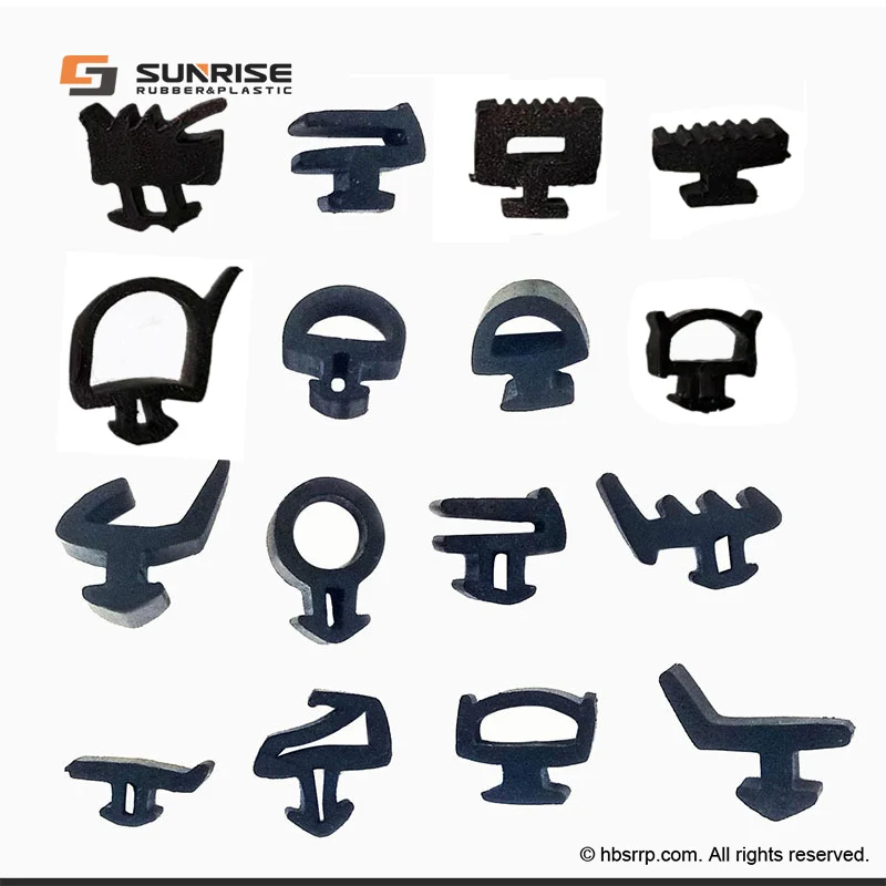 Factory supply free mould windows doors Guard rubber Dense foaming Sponge co-extrusion weatherstrips