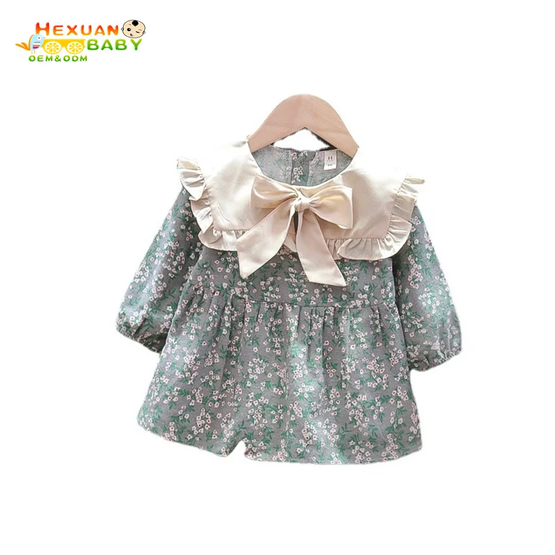 New arrival spring kids dress western style children princess dresses 0-1 year old girl dress baby girl frocks