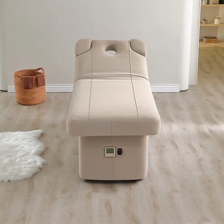 modern luxury beauty salon furniture electrical light brown spa facial treatment massage table medical facial bed with massage