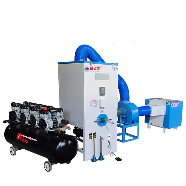 Hot sale Automatic pillow filling line cotton opening filling machine with air pump