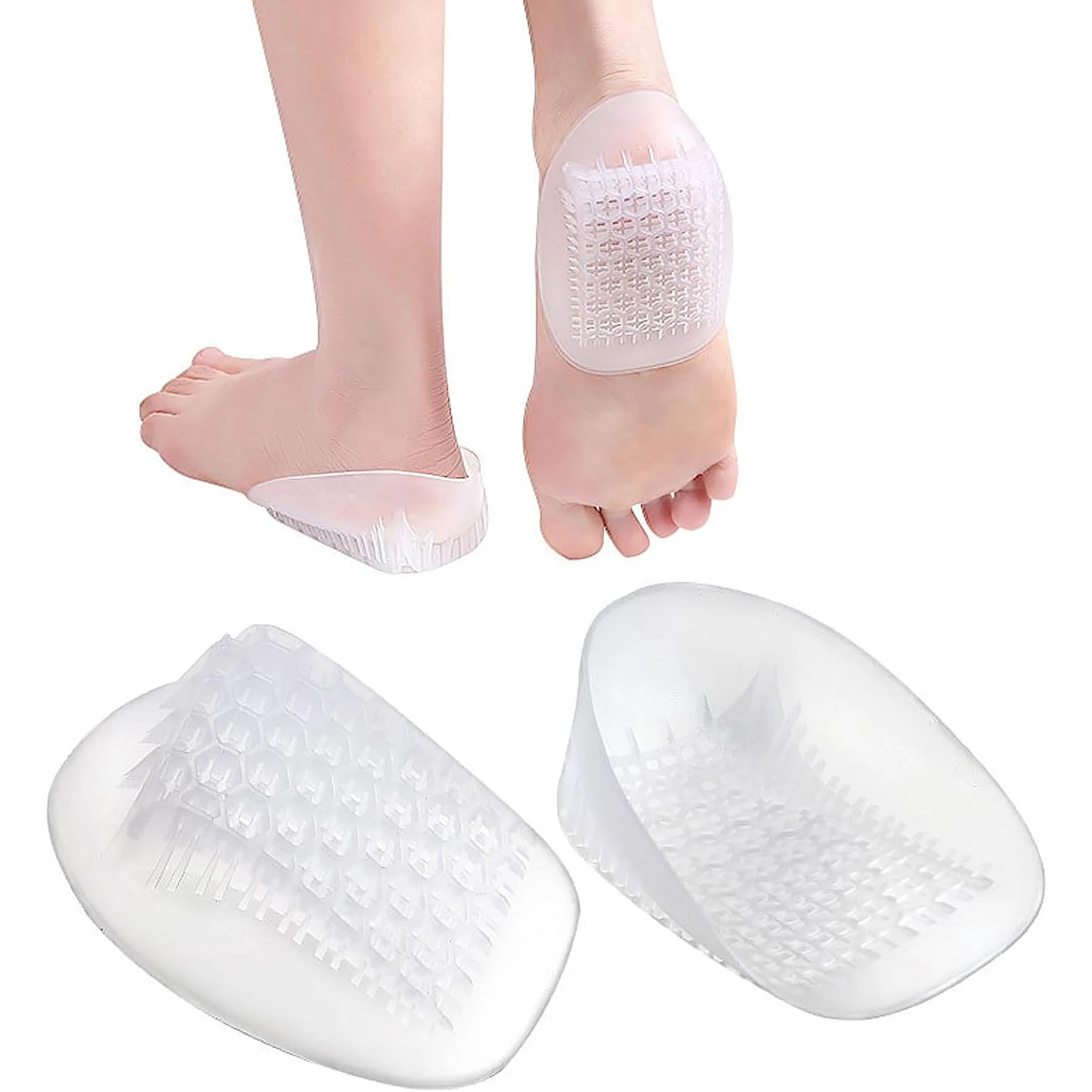 Heel Cups,Heavy Duty Heel Cups For Plantar Fasciitis,Heel Pain Bone Spur Pain and Achilles Tendon Treatment and Shock Absorption
